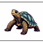Kiss cut tortise sticker