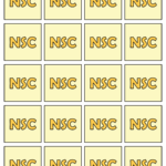 Square label sheet example