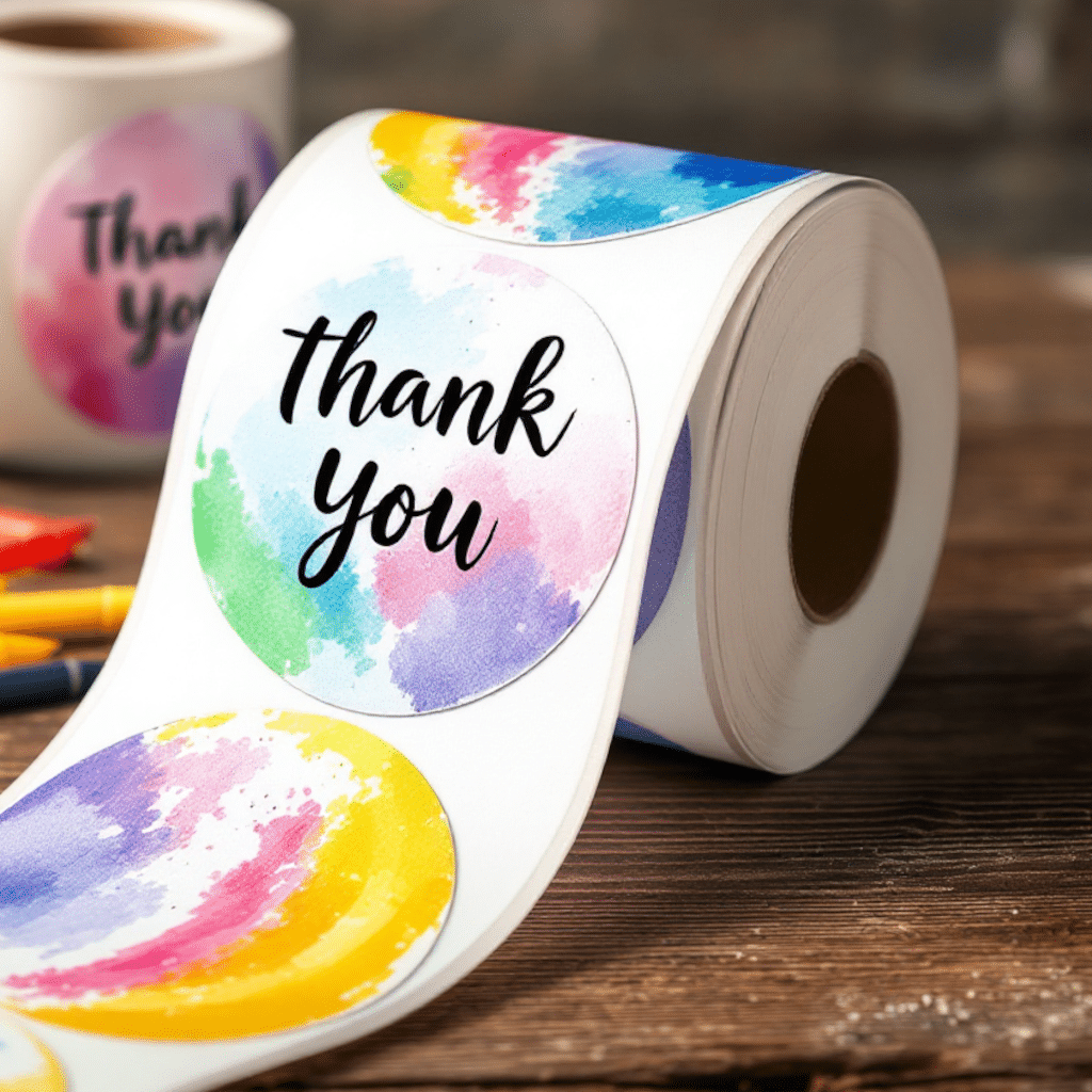 Colorful thank you circle roll ruoijaf